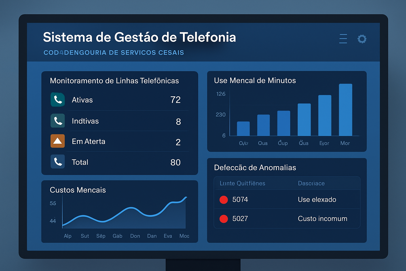 Gestão de Telefonia